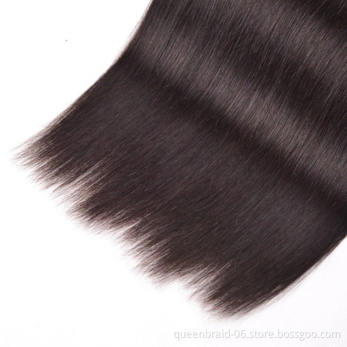 Straight Transparent Lace Frontal with Bundles long Straight Bundles With Closure SMARTBRAID Brazilian Hair Weave Bundles